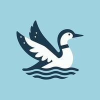 Common Loon Silhouette Vectors for Lake and Pond Projects