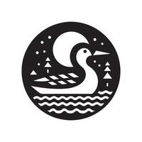 Creative Common Loon Silhouette Vectors for Custom Art and DIY Designs