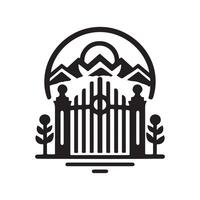 Security Gate Silhouette Vectors for Property Security and Access Design