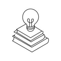 Simple illustration of book opening continuous one line drawing vector