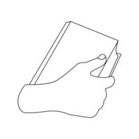 book continuous one line art drawing of concept doodle style outline design vector