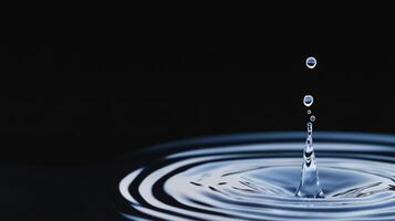 Water Droplets Exploding into Camera in Slow Motion with Ripples Creating a Dramatic Aesthetic Background for Modern Design and Nature Enthusiasts Emphasizing Fluidity and Movement in Photography photo