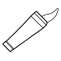 Toothpaste illustration line art vector