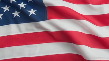 US Flag Blowing in the Breeze Captured in High Speed Photography Highlighting Patriotism and Movement photo