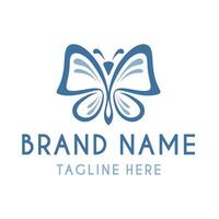 Butterfly Logo with line art Concept. vector