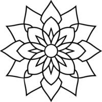 A Set Of Line Art Flower Mandala Design vector