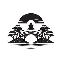 High-Quality Over Bridge Silhouette Vectors for Print Media and Websites