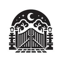 High-Quality Driveway Gate Vectors Illustrations for Your Portfolio