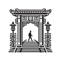 Pedestrian Gate Silhouette Vectors for Construction and Engineering Visuals