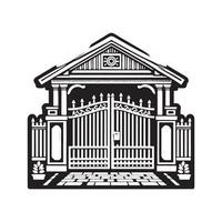 Enhance Your Designs with Driveway Gate Vectors Illustrations