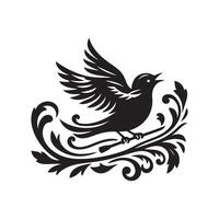 High-Quality Nightingale Silhouette Vectors for Custom Art