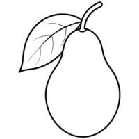 Coloring page line art Sapodilla illustration vector
