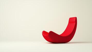 Modern Red Futuristic Sleigh Design With Minimalist Style Showcasing Innovative Twist On Traditional Holiday Symbol Concept In Contemporary Setting On Simple Background photo