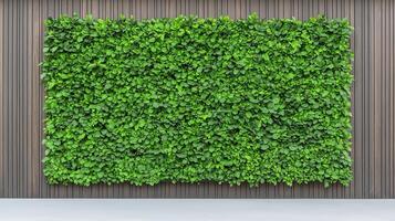Vertical Garden With Lush Greenery Against Modern Wall Background, Urban Eco Design, Sustainable Architecture Showcase, Biophilic Interior Concept Highlighting Vertical Plant Arrangement photo