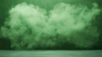 Abstract Green Mist Background with Smoky Texture for Creative Design Projects and Futuristic Visual Concepts photo