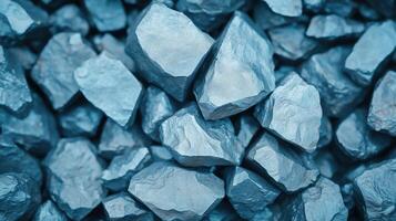 Metallic Blue Lithium Texture Featuring Raw Stones Perfect for Modern Industrial Themes and Innovative Design Concepts in Technology and Science, Highlighting Unique Patterns and Textures photo