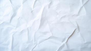 White Crumpled Paper Texture Background for Creative Graphic Design and Art Projects Featuring Subtle Halftone Pattern and Soft Lighting photo