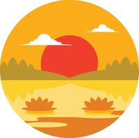 landscape with mountains and sea vector
