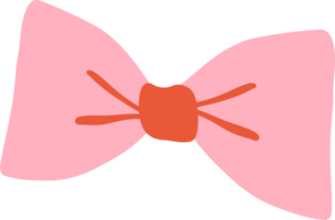 Cute Retro Valentine Bow Tie in pink and red png