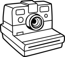 A doodle style icon of polaroid camera vector