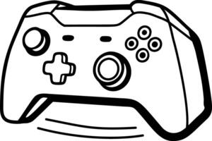 A hand drawn icon of a gamepad vector