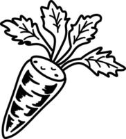 A hand drawn icon of an easter carrot vector