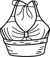 Stylish top icon in doodle style vector