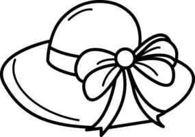 A hand drawn icon of an easter bonnet vector