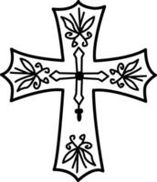 A doodle style icon of cross symbol vector