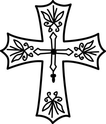 A doodle style icon of cross symbol