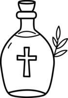 Holy oil icon in doodle style vector