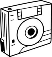 Floppy disc icon in hand drawn style vector