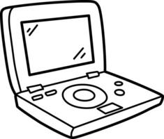 Dvd player icon in hand drawn style vector