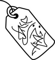 Graffiti tag icon in doodle style vector