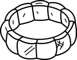 Jelly bangle icon in doodle style vector