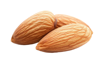 Dried almonds arranged on a white background png