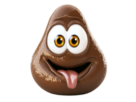 Cute cartoon character with a playful expression png
