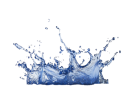 Water splash creating dynamic shapes and textures png