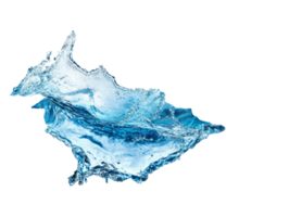 Dynamic splash of clear water creating ripples png
