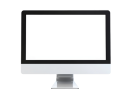 moderno Área de Trabalho computador monitor com em branco tela png