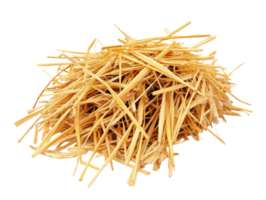 Pile of dry straw in rural setting for agriculture png