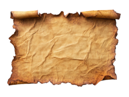 Old parchment scroll with rough edges and texture png