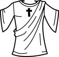 Jesus robe icon in sketchy style vector
