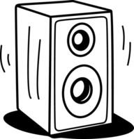 A hand drawn icon of a speaker vector