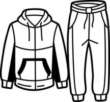 Tracksuit icon in hand drawn style vector