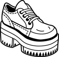 A hand drawn icon of a boot vector