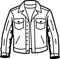 Jacket icon in hand drawn style vector
