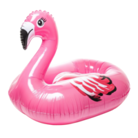 Bright pink flamingo pool float for summer fun png