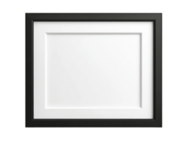 Sleek black bordered empty frame indoors png