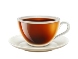 Warm cup of coffee on a saucer ready to enjoy png
